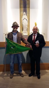25 ottobre 2015 Santuario Beato Carlo Gnocchi. Andrea, Capogruppo di Cantù, con Silvio accanto alla Madonna storico dono del Beato.